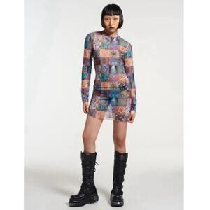 The Ragged Priest Memories Mesh Long Sleeve Dress size 10